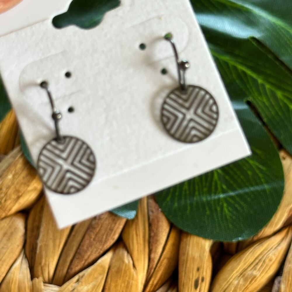 BOGO FREE GUNMETAL LASER EARRINGS